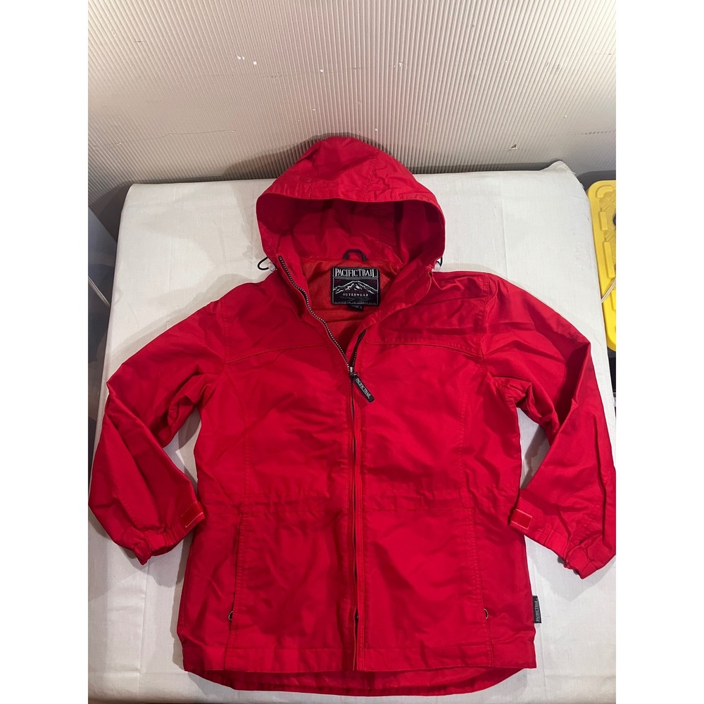 Pacific Trail Petite XS Red Hooded Zip Up Jacket Casual Outdoor Lightweight